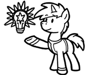 Size: 174x150 | Tagged: safe, artist:crazyperson, derpibooru import, pony, unicorn, fallout equestria, fallout equestria: commonwealth, fanfic, black and white, clothes, fanfic art, generic pony, grayscale, hooves, horn, male, monochrome, picture for breezies, simple background, solo, stallion, transparent background, vault suit