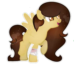 Size: 1235x1079 | Tagged: safe, artist:rachelclaraart, derpibooru import, oc, oc:rachel, pegasus, pony, female, mare, simple background, solo, transparent background, white outline