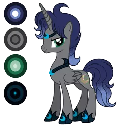 Size: 1296x1356 | Tagged: safe, artist:diamond-chiva, derpibooru import, oc, oc:midnight mystery, alicorn, pony, male, offspring, parent:king sombra, parent:princess luna, parents:lumbra, simple background, solo, stallion, transparent background