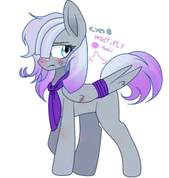 Size: 700x738 | Tagged: safe, artist:xxcutecookieswirlsxx, derpibooru import, oc, oc:star glamour, pegasus, pony, female, magical lesbian spawn, mare, necktie, offspring, parent:princess luna, parent:rarity, parents:rariluna, simple background, solo, transparent background