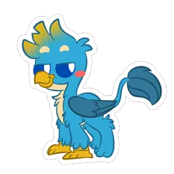 Size: 1500x1500 | Tagged: safe, artist:amethystcutey, derpibooru import, part of a set, gallus, gryphon, cute, gallabetes, male, simple background, solo, transparent background