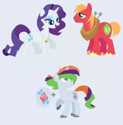 Size: 951x961 | Tagged: safe, artist:blueberrymuffin02, derpibooru import, big macintosh, rarity, pony, family, female, male, offspring, parent:big macintosh, parent:rarity, parents:rarimac, rarimac, shipping, straight