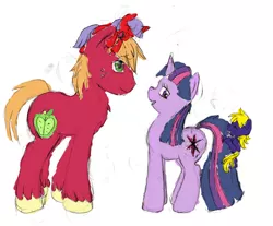 Size: 900x746 | Tagged: safe, artist:writemaster93, derpibooru import, big macintosh, twilight sparkle, pony, family, female, male, offspring, parent:big macintosh, parent:twilight sparkle, parents:twimac, shipping, straight, twimac