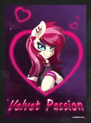 Size: 1200x1622 | Tagged: safe, artist:ciderpunk, derpibooru import, oc, oc:velvet passion, unofficial characters only, pony, ear piercing, earring, jewelry, piercing, synthwave