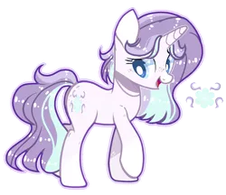 Size: 2086x1801 | Tagged: safe, artist:jxst-alexa, derpibooru import, oc, unofficial characters only, pony, unicorn, female, hooves, looking down, mare, offspring, open mouth, parent:double diamond, parent:starlight glimmer, parents:glimmerdiamond, raised hoof, simple background, solo, transparent background, white outline