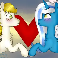 Size: 320x324 | Tagged: safe, artist:leonor777, derpibooru import, oc, oc:fleurbelle, oc:golden skies, alicorn, pegasus, pony, adorabelle, adorable face, alicorn oc, blushing, cute, female, fleurden, green eyes, heart, holding hooves, horn, long hair, long mane, love, male, mare, shipping, sitting, stallion, wings, yellow eyes