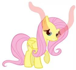 Size: 1536x1417 | Tagged: artist needed, source needed, safe, derpibooru import, edit, fluttershy, pony, bad edit, evil fluttershy, female, mare, paint, solo