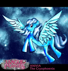 Size: 974x1018 | Tagged: safe, artist:luxianne, derpibooru import, ponified, pegasus, phoenix, pony, anatomically incorrect, anivia, female, flying, incorrect leg anatomy, league of legends, solo