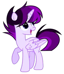 Size: 1412x1616 | Tagged: safe, artist:thesmall-artist, derpibooru import, oc, oc:aura vision, alicorn, pony, magical lesbian spawn, male, offspring, parent:rainbow dash, parent:twilight sparkle, parents:twidash, simple background, solo, stallion, transparent background