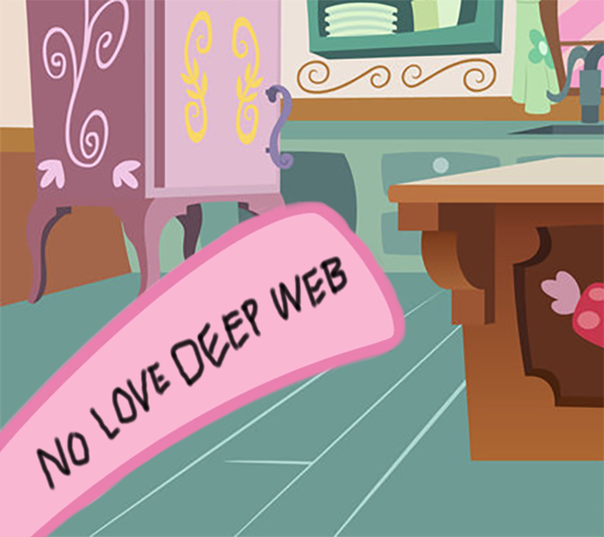 Size: 700x623 | Tagged: safe, derpibooru import, pinkie pie, pony, death grips, meme, no love deep web, solo, sugarcube corner