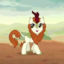 Size: 1080x1080 | Tagged: autumn blaze, awwtumn blaze, cropped, cute, derpibooru import, female, happy, kirin, open mouth, safe, screencap, smiling, solo, sounds of silence