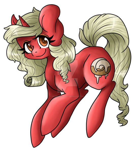 Size: 1024x1156 | Tagged: safe, artist:sk-ree, derpibooru import, oc, oc:cinnamon bun, pony, unicorn, deviantart watermark, female, mare, obtrusive watermark, simple background, solo, transparent background, watermark