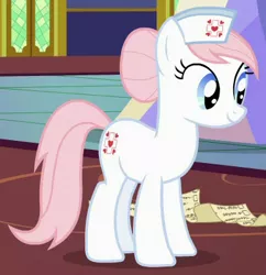 Size: 382x395 | Tagged: safe, derpibooru import, screencap, nurse redheart, pony, a flurry of emotions, solo