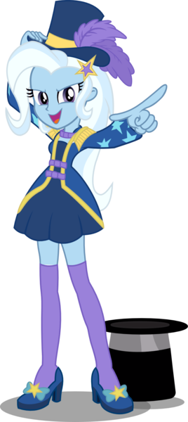 Size: 804x1800 | Tagged: safe, artist:seahawk270, derpibooru import, trixie, equestria girls, equestria girls series, street magic with trixie, spoiler:eqg series (season 2), clothes, female, hat, open mouth, simple background, solo, top hat, transparent background, vector