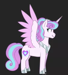 Size: 2091x2322 | Tagged: safe, artist:quincydragon, derpibooru import, princess flurry heart, pony, older, older flurry heart, simple background, solo