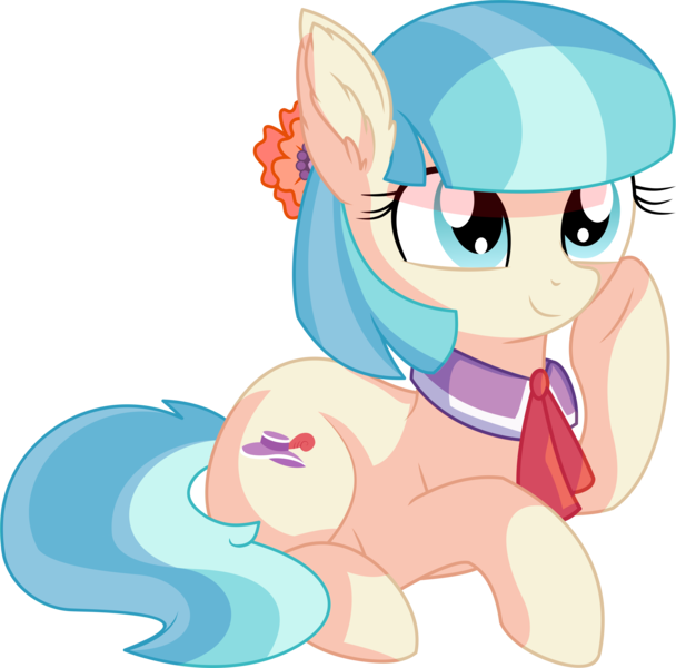 Size: 6536x6447 | Tagged: safe, artist:cyanlightning, derpibooru import, coco pommel, earth pony, pony, .svg available, absurd resolution, clothes, cocobetes, cute, ear fluff, female, mare, simple background, sitting, smiling, solo, squishy cheeks, transparent background, vector