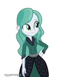 Size: 555x646 | Tagged: safe, artist:talentspark, derpibooru import, oc, oc:forest breeze, equestria girls, clothes, dress, simple background, solo, transparent background