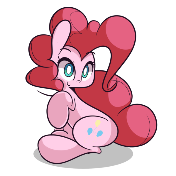 Size: 1280x1280 | Tagged: safe, artist:turtlefarminguy, derpibooru import, pinkie pie, earth pony, pony, cute, diapinkes, female, mare, raised hoof, sitting, solo