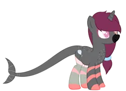 Size: 1024x740 | Tagged: safe, artist:roserooibos, derpibooru import, oc, oc:ocean rose, original species, pony, shark, shark pony, unicorn, female, fish tail, simple background, solo, transparent background