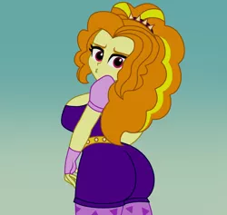 Size: 1900x1800 | Tagged: suggestive, artist:mashoart, derpibooru import, adagio dazzle, equestria girls, rainbow rocks, adagio dat-azzle, ass, big breasts, bootylicious, breasts, busty adagio dazzle, butt, clothes, curvy, female, fingerless gloves, gloves, huge breasts, huge butt, large butt, looking at you, looking back, looking back at you, sexy, solo, the ass was fat, thick, wide hips
