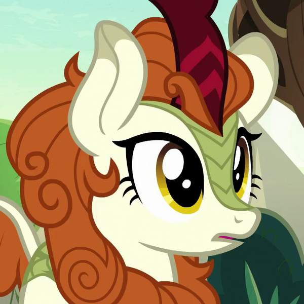 Size: 670x670 | Tagged: autumn blaze, cropped, derpibooru import, female, kirin, safe, screencap, solo, sounds of silence