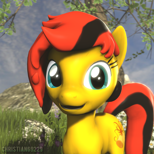 Size: 1000x1000 | Tagged: safe, artist:christian69229, derpibooru import, oc, oc:southern belle, unofficial characters only, earth pony, pony, 3d, bust, female, looking at you, mare, portrait, solo, source filmmaker