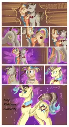 Size: 1688x3080 | Tagged: safe, artist:xjenn9fusion, author:bigonionbean, derpibooru import, oc, oc:king righteous authority, oc:royal minutes, oc:spicy cider, alicorn, pony, comic:administrative unity, comic:fusing the fusions, alicorn oc, bowtie, butt, butt expansion, collar, comic, commission, commissioner:bigonionbean, cutie mark, embarrassed, flank, flustered, fuse, fusion, fusion:king righteous authority, fusion:royal minutes, fusion:spicy cider, growth, horn, magic, male, meme, merge, merging, muzzle to muzzle, not gay, plot, potion, stallion, swelling, wings