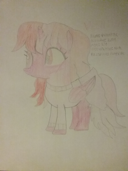 Size: 1944x2592 | Tagged: safe, artist:jaredking179, derpibooru import, oc, oc:valentine, unofficial characters only, alicorn, pony, clothes, cute, female, mare, skirt, sweater, traditional art