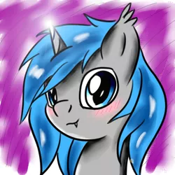 Size: 4998x4998 | Tagged: safe, artist:nightwind, derpibooru import, oc, oc:miquel, unofficial characters only, pony, unicorn, absurd resolution, blushing, bust, cute, fangs, looking, looking at you, lovely, smiling, solo