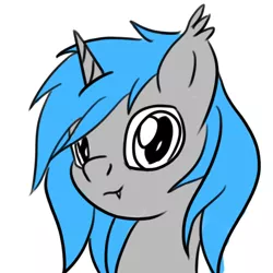 Size: 640x640 | Tagged: safe, artist:nightwind, derpibooru import, oc, oc:miquel, unofficial characters only, pony, unicorn, bust, cute, looking, looking at you, lovely, smiling, solo