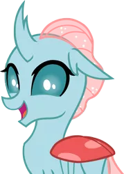 Size: 4385x6134 | Tagged: absurd resolution, artist:andoanimalia, changedling, changeling, cute, cuteling, derpibooru import, diaocelles, female, happy, ocellus, open mouth, safe, school daze, simple background, smiling, solo, transparent background, vector
