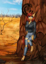 Size: 1000x1385 | Tagged: safe, artist:margony, derpibooru import, oc, oc:silver veil, unofficial characters only, anthro, bat pony, unguligrade anthro, anthro oc, bat pony oc, bat wings, clothes, female, jacket, mare, pants, solo, wings