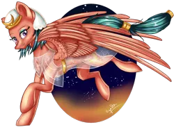 Size: 2548x1866 | Tagged: safe, artist:ilynalta, derpibooru import, somnambula, pegasus, pony, female, looking at you, mare, signature, simple background, solo, transparent background