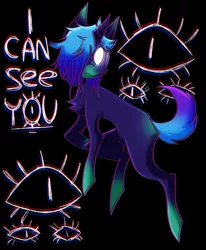 Size: 1000x1215 | Tagged: safe, artist:sableyejustice, derpibooru import, oc, oc:linia sicarius, unofficial characters only, pony, unicorn, disembodied eyes, female, solo