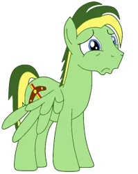 Size: 439x551 | Tagged: safe, artist:didgereethebrony, derpibooru import, oc, oc:didgeree, pegasus, pony, cutie mark, drooping wings, reupload, sad, solo, updated, updated design