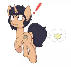 Size: 2120x2000 | Tagged: suggestive, artist:triplesevens, derpibooru import, oc, oc:lux astera, unofficial characters only, pony, unicorn, bladder, bladder gauge, butt, desperation, exclamation point, full bladder, leaking, male, need to pee, omorashi, pissing, plot, potty emergency, potty time, simple background, urine