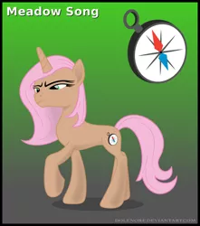 Size: 868x984 | Tagged: safe, artist:dolenore, derpibooru import, oc, oc:meadow song, pony, unicorn, fanfic:without a hive, disguise, disguised changeling, female, mare, solo