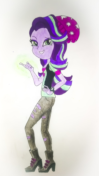 Size: 2240x3968 | Tagged: safe, artist:alienpauline483, derpibooru import, starlight glimmer, equestria girls, equestria girls series, street magic with trixie, spoiler:eqg series (season 2), requested art, solo