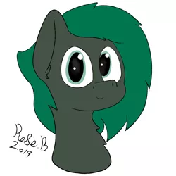 Size: 4500x4500 | Tagged: safe, artist:rosebush, derpibooru import, oc, oc:minus, unofficial characters only, pony, absurd resolution, bust, looking at you, portrait, smiling, solo