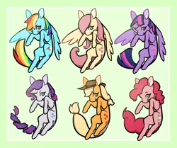 Size: 1246x1040 | Tagged: safe, artist:bebbies, artist:grixxynix, artist:kevuma, artist:the-doodle-queen, derpibooru import, applejack, fluttershy, pinkie pie, rainbow dash, rarity, twilight sparkle, twilight sparkle (alicorn), alicorn, earth pony, pegasus, pony, unicorn, abstract background, charm, cute, cutie mark, female, looking at you, mane six, mare, smiling