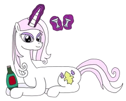 Size: 2261x1818 | Tagged: safe, artist:supahdonarudo, derpibooru import, fleur-de-lis, pony, alcohol, glass, holding, levitation, magic, miss fleur is trying to seduce us, prone, simple background, telekinesis, transparent background, wine, wine glass