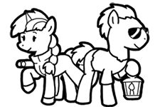 Size: 225x150 | Tagged: safe, artist:crazyperson, derpibooru import, oc, unofficial characters only, earth pony, pony, unicorn, fallout equestria, fallout equestria: commonwealth, fanfic, black and white, clothes, duo, fanfic art, female, grayscale, hoof hold, hooves, horn, lantern, male, mare, monochrome, picture for breezies, railroad (fallout), raised hoof, simple background, stallion, sunglasses, transparent background