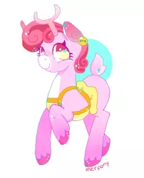 Size: 355x440 | Tagged: safe, artist:softyshy, derpibooru import, bori the reindeer, deer, pony, reindeer, best gift ever, boribetes, cute, female, heart eyes, pixel art, solo, unshorn fetlocks, wingding eyes