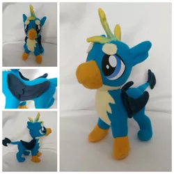 Size: 1024x1024 | Tagged: safe, artist:fleecefriendship, derpibooru import, gallus, gryphon, cute, folded wings, gallabetes, irl, male, photo, plushie, solo, wings, wings down