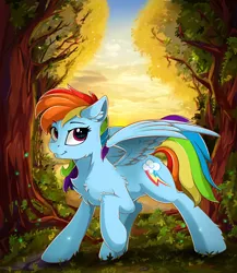 Size: 3996x4604 | Tagged: safe, artist:z-y-c, derpibooru import, rainbow dash, pegasus, pony, butt fluff, cheek fluff, chest fluff, cute, dashabetes, ear fluff, female, grass, leg fluff, mare, raised hoof, solo, style emulation, tree