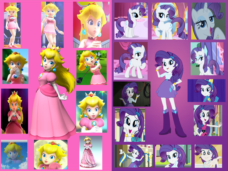 Size: 1500x1125 | Tagged: safe, artist:daniotheman, artist:sugar-loop, derpibooru import, rarity, human, pony, equestria girls, equestria girls (movie), life is a runway, player piano, rainbow rocks, crossover, hasbro, hasbro studios, mario golf, mario golf toadstool tour, mario power tennis, mario tennis, mario tennis power, nintendo, princess peach, raripeach, super mario bros., super mario galaxy, super mario galaxy 2, super smash bros., super smash bros. brawl, wondercolt ears, wondercolt tail, wondercolts, wondercolts uniform