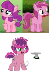 Size: 1109x1627 | Tagged: safe, artist:lemonkaiju, derpibooru import, lily longsocks, ruby pinch, oc, pony, unicorn, female, filly, magical lesbian spawn, offspring, parent:lily longsocks, parent:ruby pinch