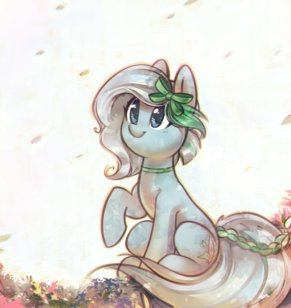 Size: 3214x3400 | Tagged: safe, artist:mirroredsea, derpibooru import, oc, oc:azur lachrimae, unofficial characters only, crystal pony, pony, crystal pony oc, cute, female, mare, smiling