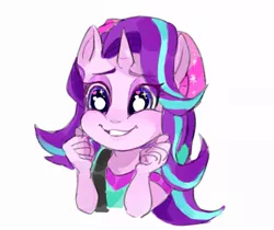 Size: 885x744 | Tagged: safe, artist:keeerooooo1, derpibooru import, starlight glimmer, anthro, unicorn, equestria girls, mirror magic, spoiler:eqg specials, beanie, clothes, cute, equestria girls outfit, female, glimmerbetes, glimmie, glimmy, hat, keeerooooo1 is trying to kill us, shirt, simple background, solo, white background