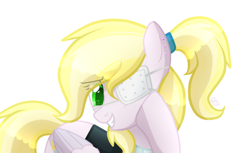 Size: 1699x1100 | Tagged: safe, artist:sugaryicecreammlp, derpibooru import, oc, oc:cloudy sunshine, pegasus, pony, bandage, female, mare, simple background, solo, transparent background